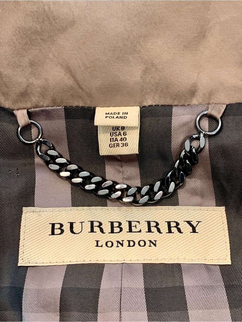 Women's Burberry London Leather-Trimmed Cropped Tech-Nylon Bomber Jacket (FW13) - Picture 4 of 14